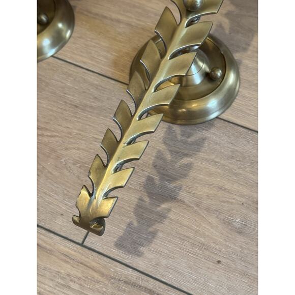 Bombay & Co Gold Leaf Wall Sconces Pair Red Glass Shades Interchangeable - Picture 3 of 14